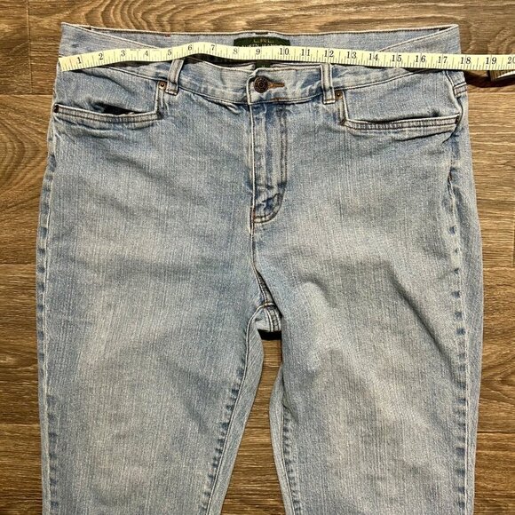 Lauren Ralph Lauren SZ 14 LRL High Rise Capri Jeans Light Wash Y2K Cropped - Picture 3 of 9